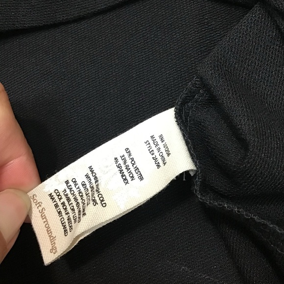 Soft Surroundings Womens Kassidy Pullover Cowl Neck Black Size M Top Button - Picture 6 of 8